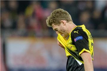 Auch BVB-Stürmer André Schürrle konnte das Europa-League-Aus in Salzburg nicht verhindern. Foto: Matthias Balk