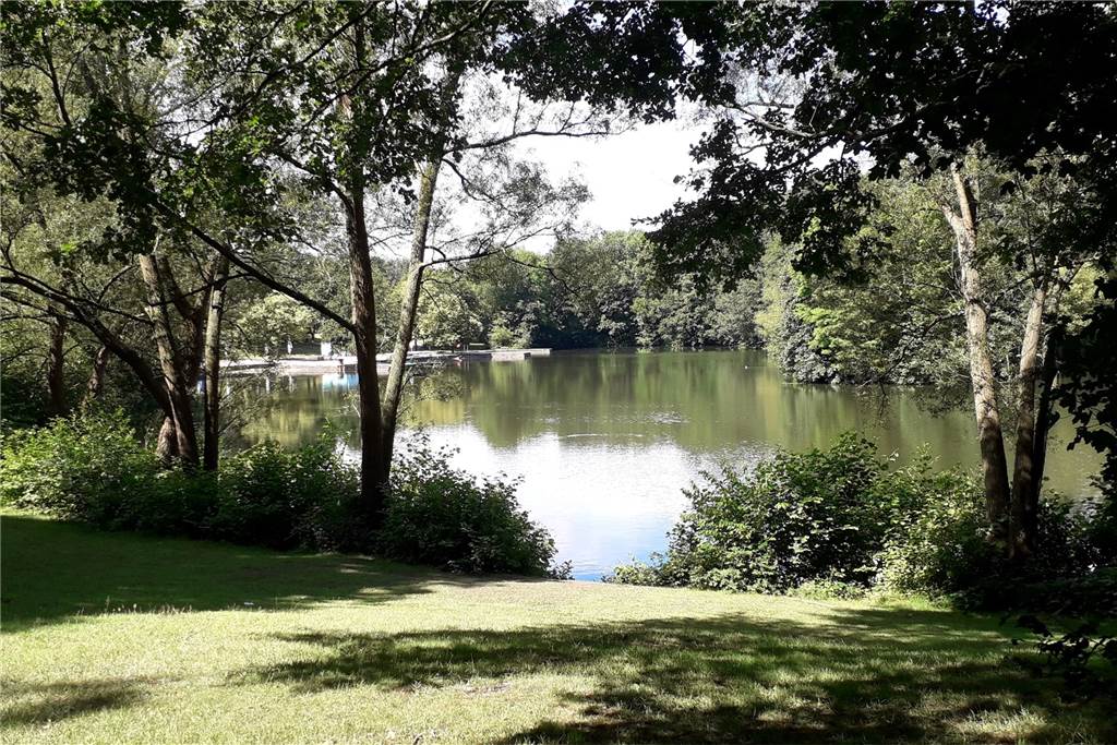 Wandern gegen den Corona-Blues: Vom „Tempel der Ruhe“ zu „Tante Amanda“ Auch der See im Revierpark Wischlingen ist Teil der Wanderung unseres Autors.
