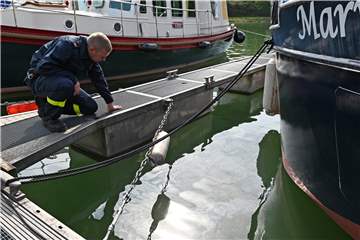 Auch der Yachthafen im Bereich des alten Kohlehafens war betroffen.
