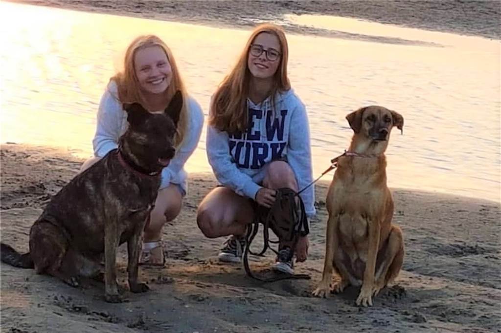 Diese Hunde sind beste Freunde – und ihre Frauchen auch Auch die Töchter der beiden Familien, Daria (l.) und Jolina, sind wie die Hunde und die Mütter ein Herz und eine Seele.