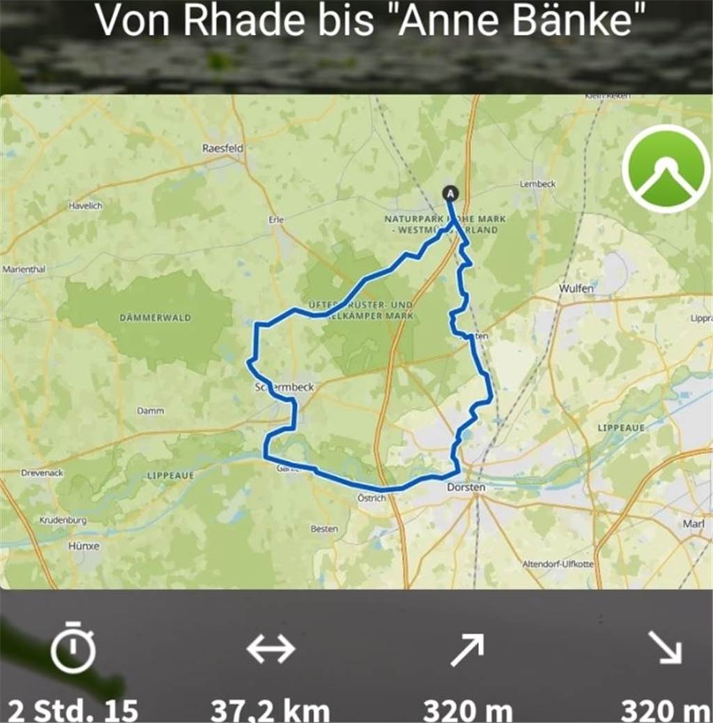 Auch diese Tour von Rhade über Dorsten und Schermbeck hat Thomas Loick beim Routenplaner "Komoot" eingestellt und kann von allem interessierten Radfahren heruntergeladen und nachgefahren werden.