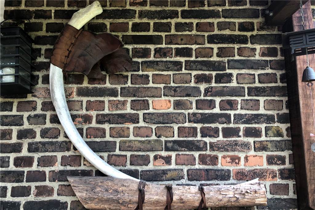Zwischen Chaos und Ordnung: Im Garten eines Castrop-Rauxeler Künstlers Auch dieses Kunstwerk ist von Lappland inspiriert. Das Werk mit dem Namen "Traumschiff" besteht aus überzähligem Leder, Holz und einer Walrippe aus Finnland.