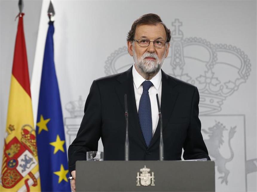 Katalonien bereitet sich auf die Abspaltung von Spanien vor Auch Sicht von Spaniens Ministerpräsident Mariano Rajoy hat ein "kein Referendum, sondern eine Inszenierung" gegeben. Foto: Diego Crespo/Pool Moncloa