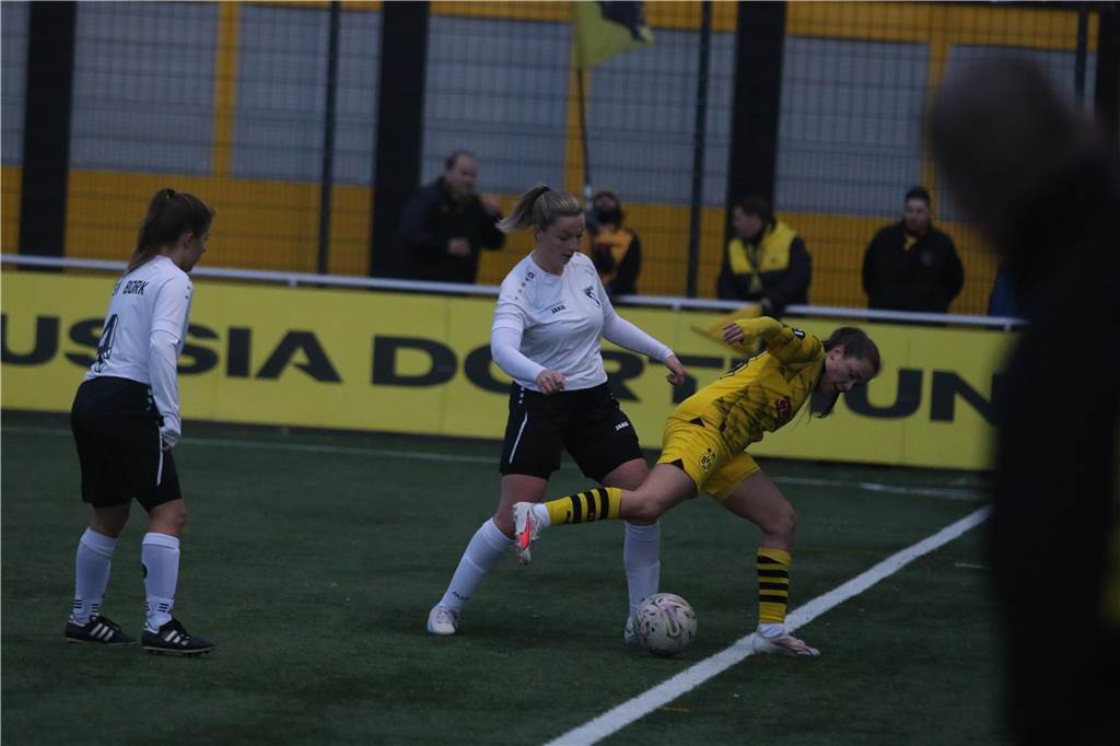Auch wenn der PSV Bork am Ende deutlich bei Borussia Dortmund II unterlag, zeigte die Elf eine starke Leistung.