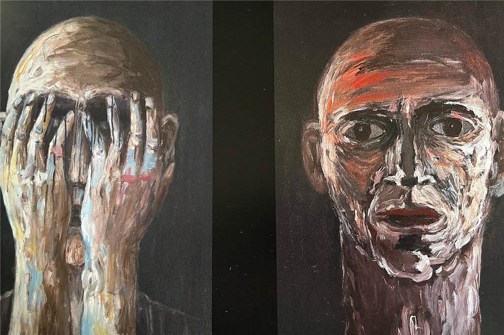 Premiere mit Eberhard Quinkenstein: Volksbank gibt Kunst einen Raum Zwei gemalte Porträts
