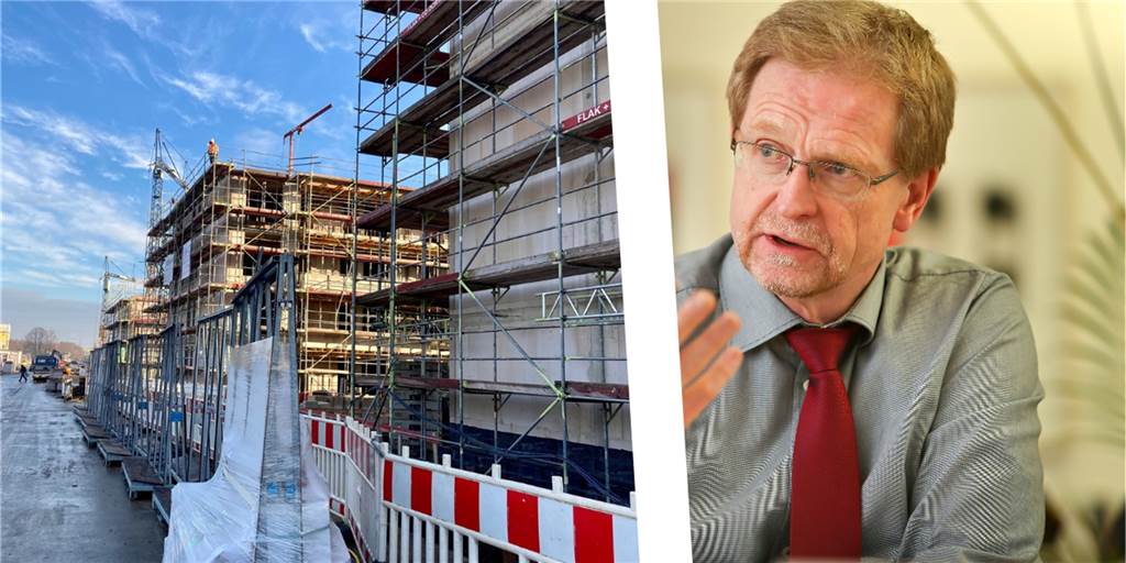Auf dem früheren Südbahnhof-Gelände werden eifrig Wohnungen gebaut. Insgesamt sind aber viele Baugenehmigungen ungenutzt, stellt Planungsdezernent Ludger Wilde fest.