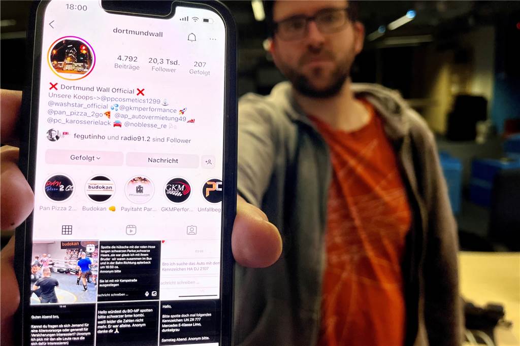 Auf der Instagram-Seite „dortmundwall“ werden Suchaufrufe von Nutzern geteilt, die sich nach ihrem Schwarm sehnen.