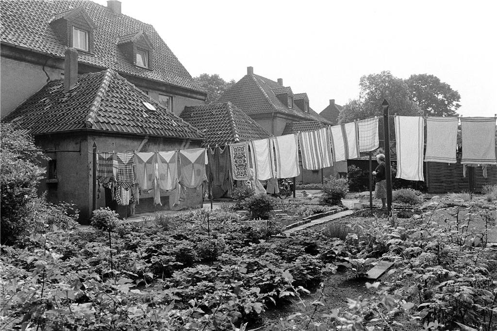 Auf der Leine wurde die Wäsche in der Kolonie in Horstmar getrocknet.