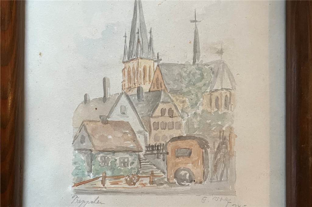 Sammler sorgen sich um Kunstschätze: Braucht Haltern ein Heimatmuseum? Zeichnung mit Stadtansicht von Haltern