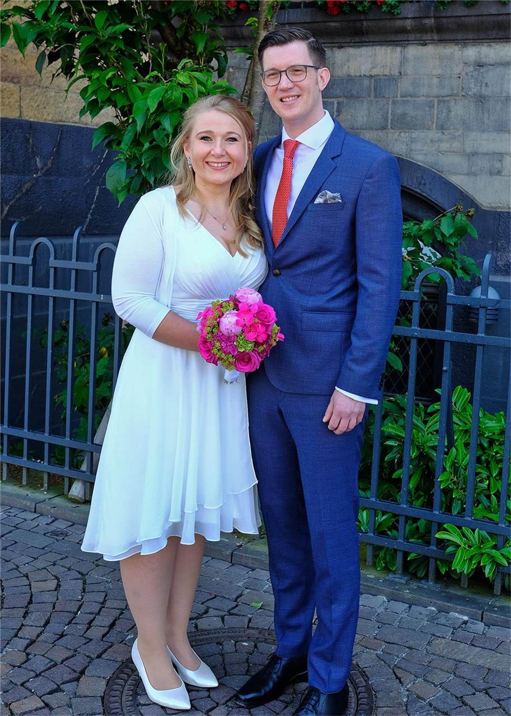 Brautpaar Patricia Dankert-Bergemann und Konstantin Bergemann in Recklinghausen.