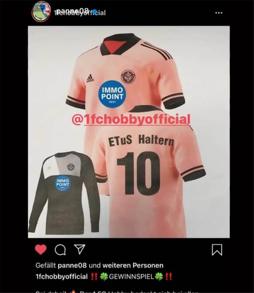 Ex-Zweitliga-Spieler und Reality-Star will ein pinkes ETuS-Trikot gewinnen Auf seinem Instagram-Account teilte Kevin Pannewitz das Gewinnspiel des ETuS Haltern III.