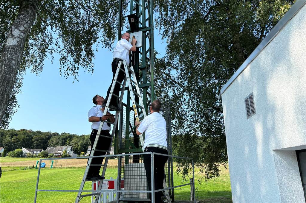 Die Anlage zum Kinderkönigsschießen aufgebaut.