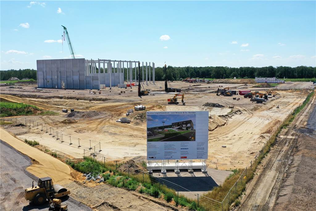 Im Video: Levi‘s-Baustelle in Dorsten macht Fortschritte - gute Nachricht für die Nachbarn Levi's-Baustelle in Dorsten