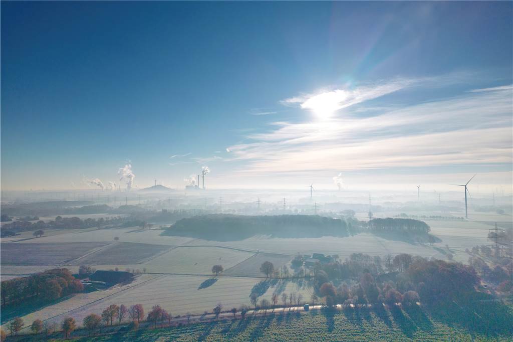 Drohnenaufnahme im Winter