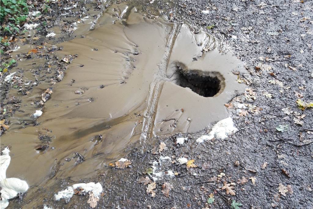 Rohrbrüche machten Martin Schellberg den Sommer zur Hölle Im Boden ist ein Loch.