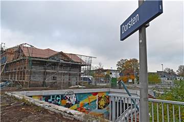 Bahnhof Dorsten Tunnelüberdachung vor und nach Abriss an zwei Tagen