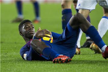 Barcelonas Ousmane Dembélé hat sich erneut verletzt. Foto: Ion Alcoba Beitia