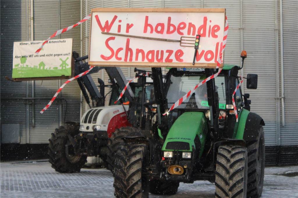 Bauern aus Schermbeck und Raesfeld demonstrierten.