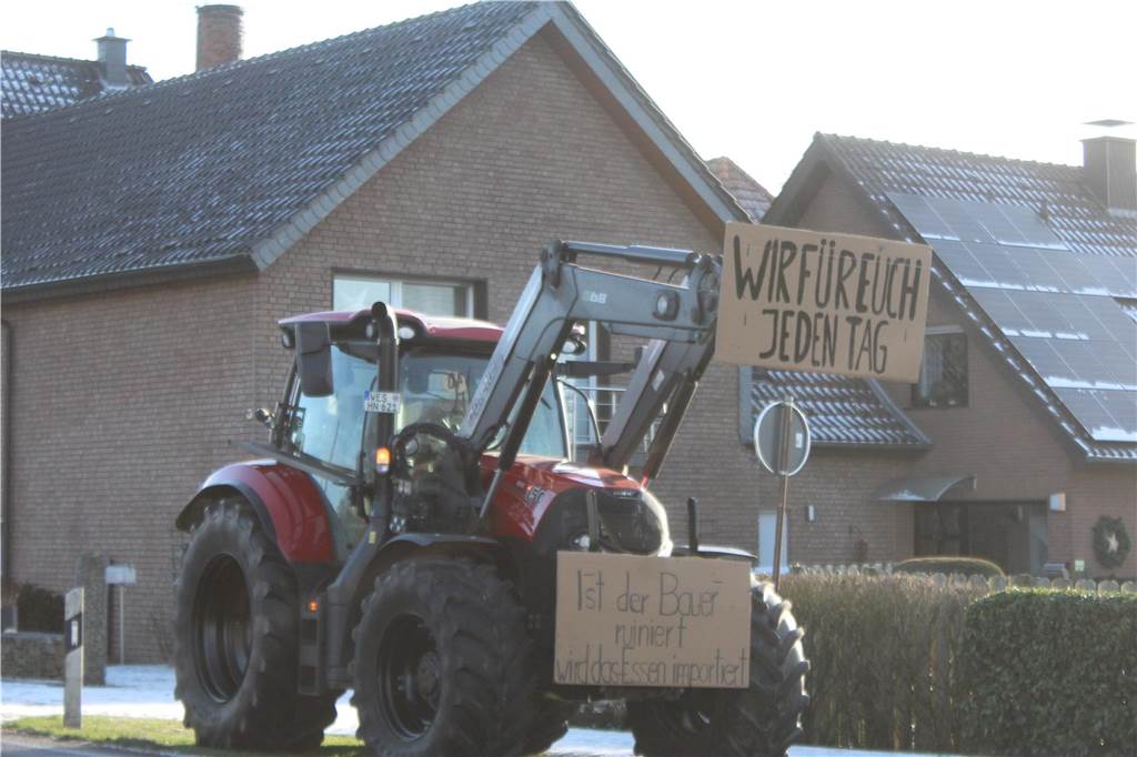 Bauern aus Schermbeck und Raesfeld demonstrierten.