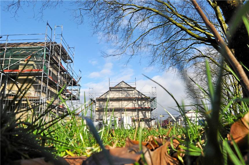 Dorsten ist im NRW-weiten Vergleich ein bezahlbares Wohnpflaster Baugebiet an der Josefstraße in Hervest, aufgenommen im Februar 2018