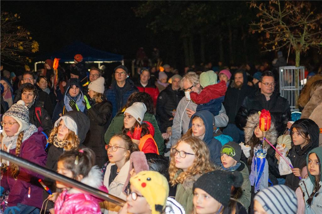 Begleitet von Hunderten Kindern und Erwachsenen mit bunten Laternen zog St. Martin am Samstag (11.November) durch Cappenberg. Nach Angaben der Organisatoren waren rund 600 Peronen beim Umzug dabei.