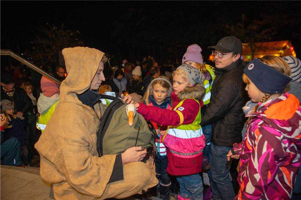 Begleitet von Hunderten Kindern und Erwachsenen mit bunten Laternen zog St. Martin am Samstag (11.November) durch Cappenberg. Nach Angaben der Organisatoren waren rund 600 Peronen beim Umzug dabei.