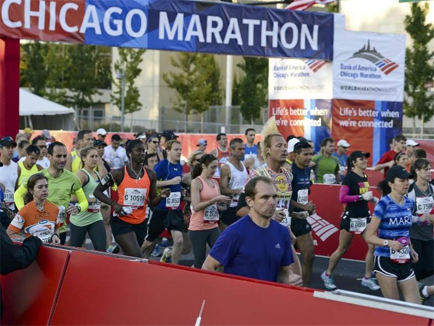 Rekord und Geld locken Lauf-Stars bei Herbst-Marathons Bei besten Bedingungen ist beim Chicago Marathon ein neuer Rekord möglich. Foto: Tannen Maury