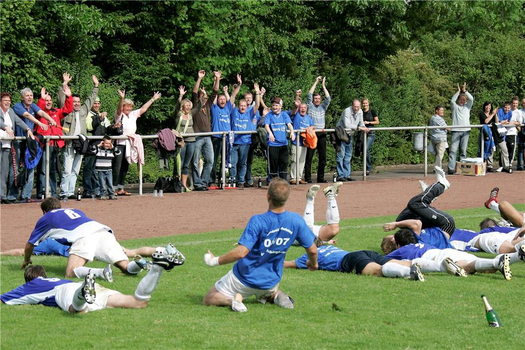 Bei BW Huckarde feierte der VfB Habinghorst am 14. Mai 2007 den Landesliga-Aufstieg.