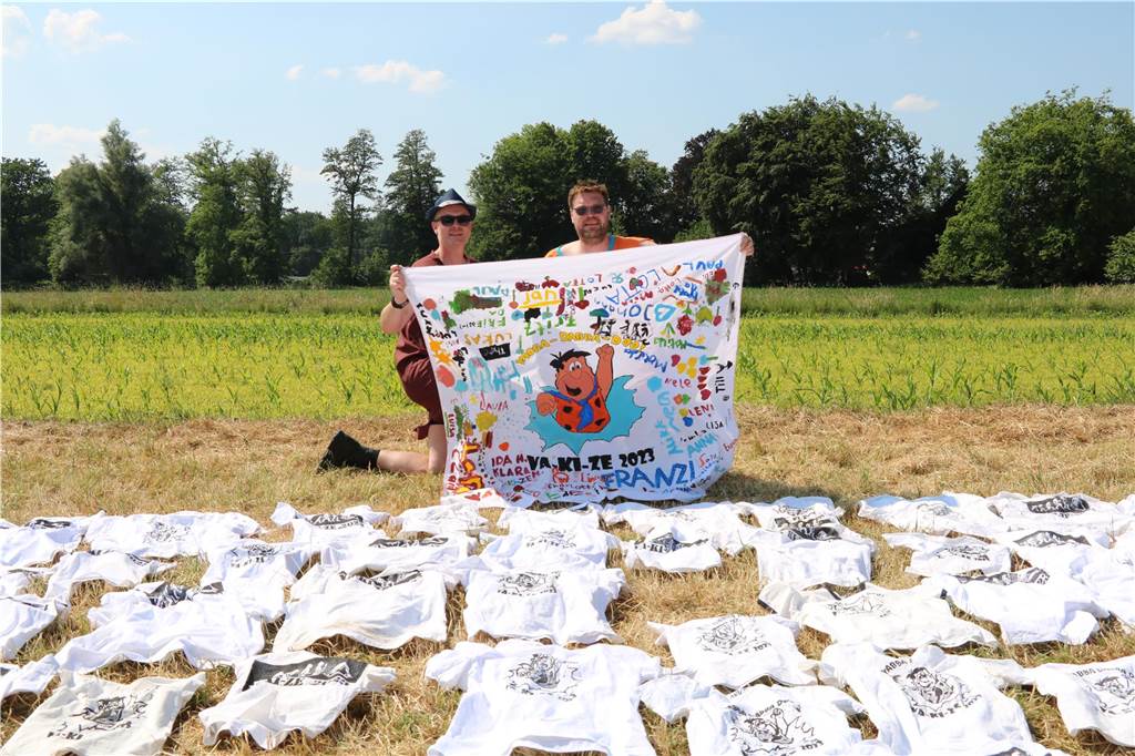 Bei dem Campüberfall hatten es die Angreifer auf die selbst gestaltete Kolping-Flagge abgesehen.  