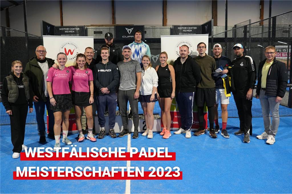 Bei den 1. Offenen Westfälischen Padelmeisterschaften 2023 gewinnen Manuel Alves/Noah Fitzon die Premiere bei den Herren. Die Geschwister Julia und Silke van den Berg dürfen sich ebenfalls erstmals Westfalenmeisterinnen im Padel nennen. 