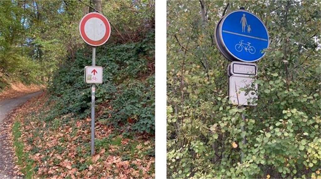 Fünf Gefahrenpunkte für Radfahrer: Stadt soll für mehr Sicherheit sorgen Verkehrsschilder