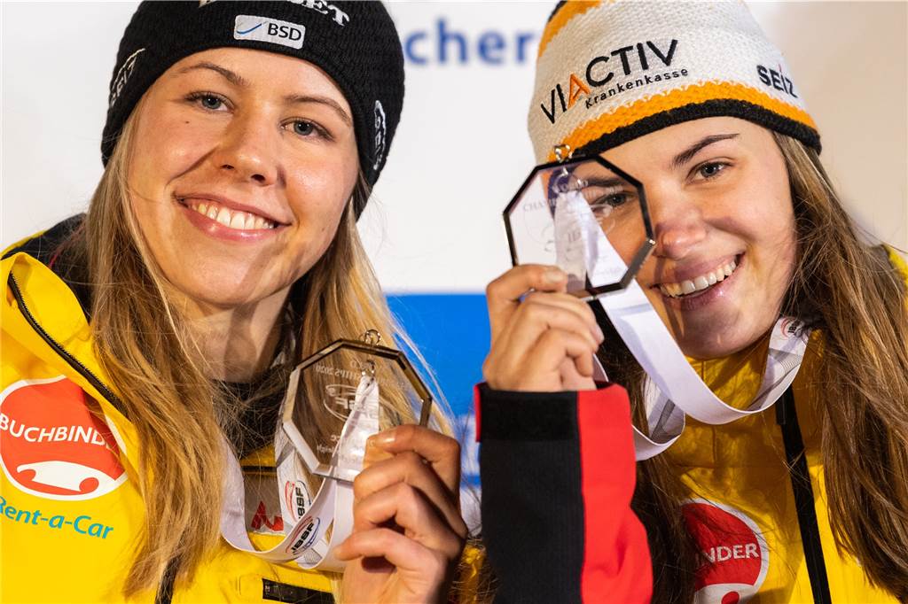 Sportjahr 2020: Vor Corona nerven Sabine und Yulia in den ersten drei Monaten Bei der Bob-Weltmeisterschaft im Zweierbob gewann Kira Lipperheide (l.) mit Pilotin Kim Kalicki als Anschieberin Silber.
