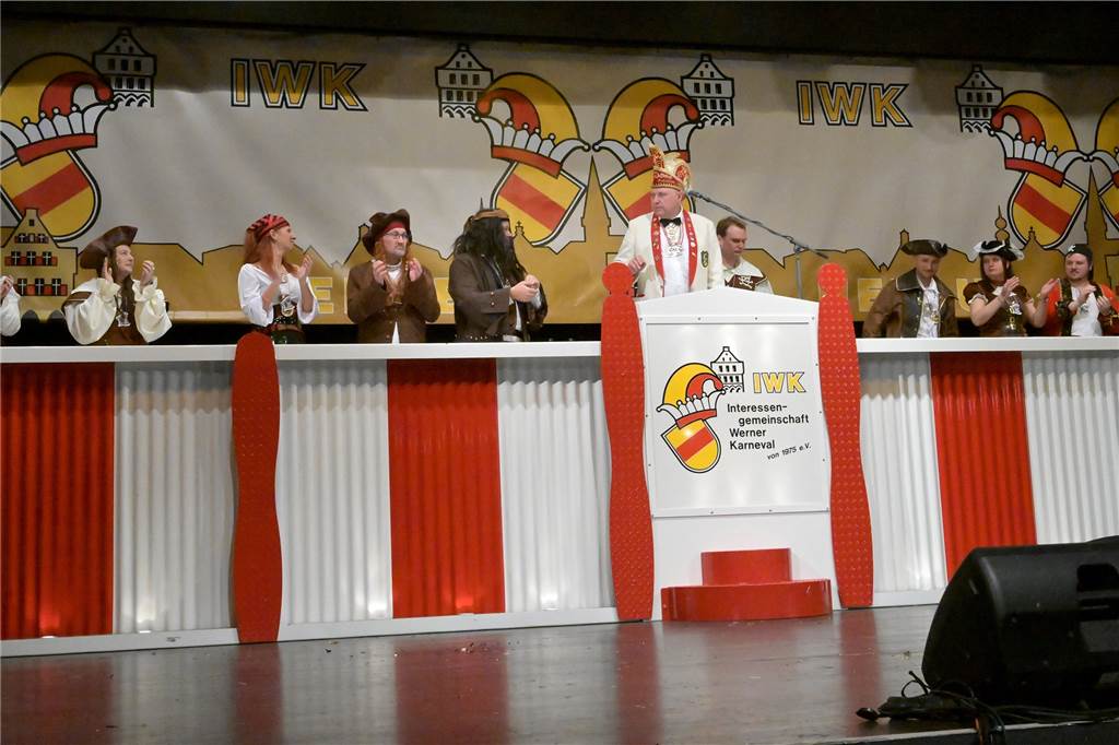 Bei der Galasitzung der Interessensgemeinschaft Werner Karneval (IWK) im Kolpingsaal wurde am Samstag (28.1.) ausgelassen gefeiert.