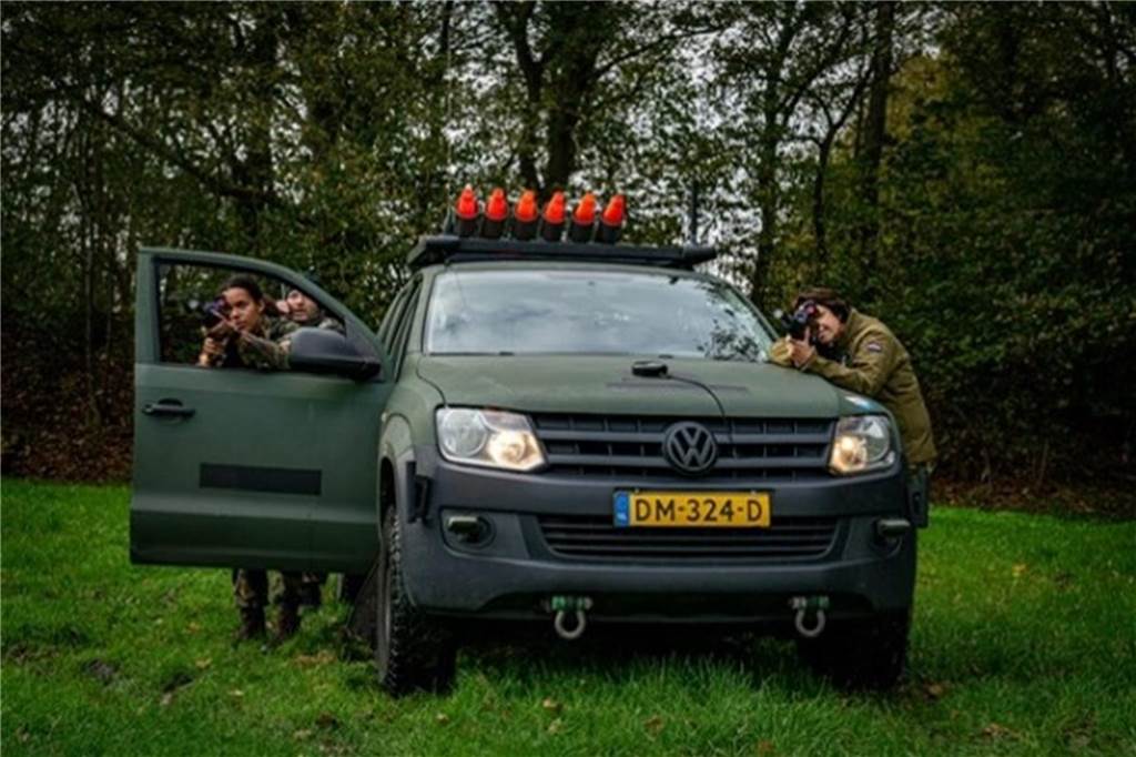 Bei der Übung werden vier solcher Amarok-Pick-Ups zum Einsatz kommen.