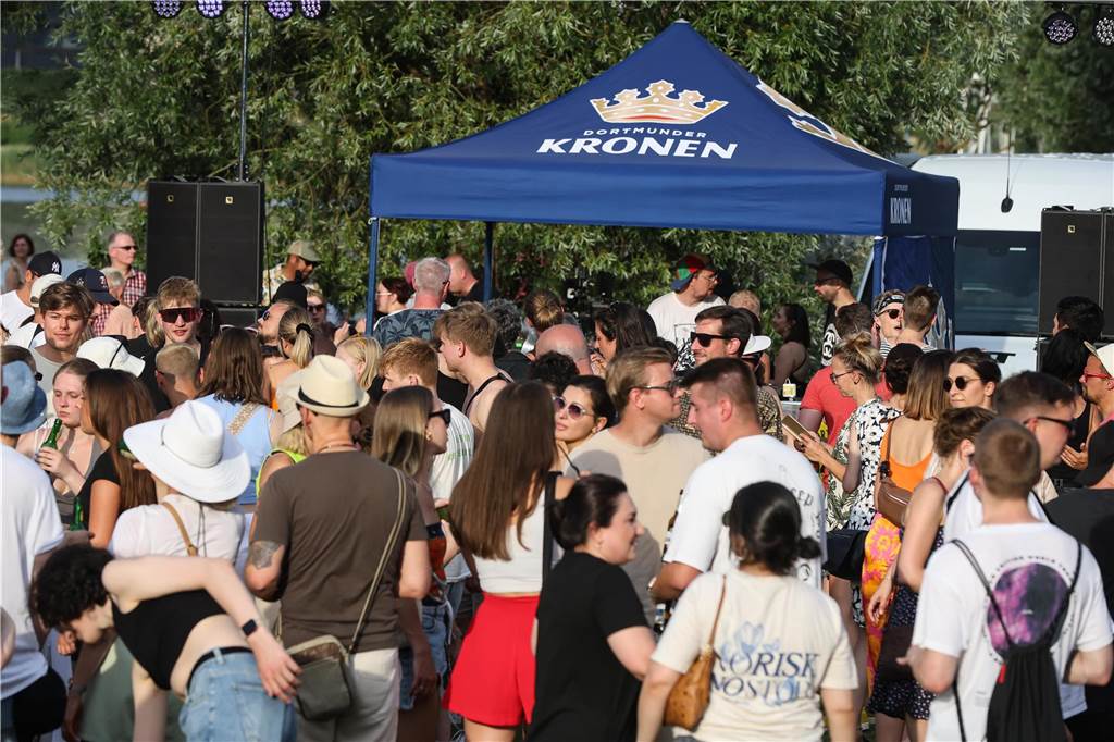 Bei sommerlichen Temperaturen feierten die Besucher des DJ Picknicks am Phoenix-See.