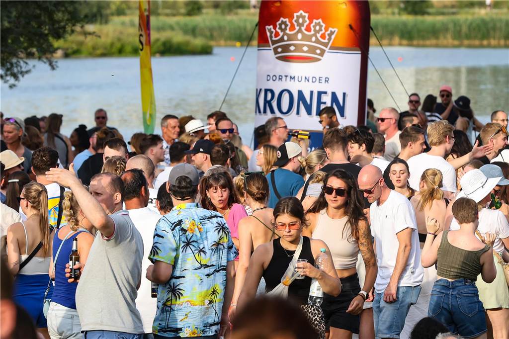 Bei sommerlichen Temperaturen feierten die Besucher des DJ Picknicks am Phoenix-See.