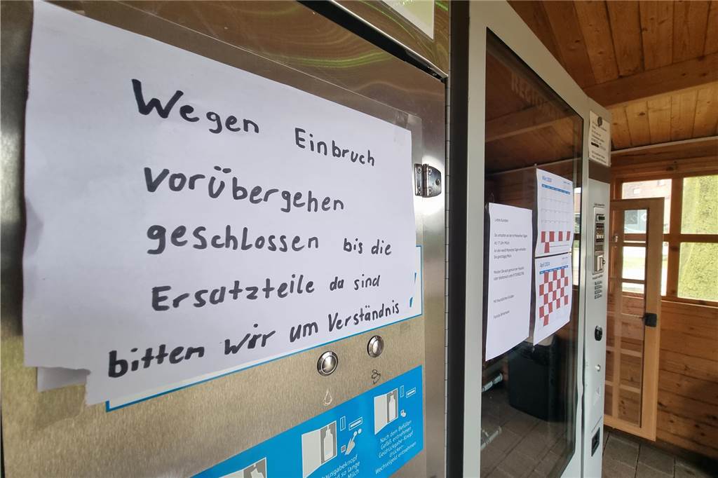 Verkaufsautomaten-Aufbrüche lassen Landwirt verzweifeln geschlossene Verkaufsautomaten