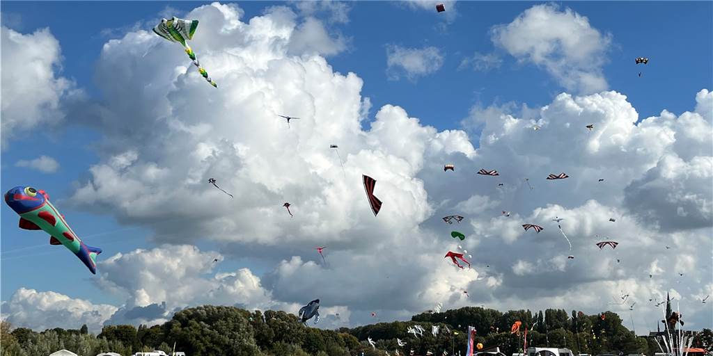 Drachenfest in Lünen lockt Familien an - Experte gibt Tipps für Drachenbau Beim Drachenfest in Lünen wurden unterschiedlichste Flugobjekte in die Luft entlassen.