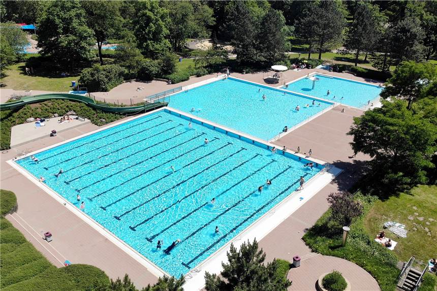 Beim Freibad Cappenberger See sind die Besucherzahlen beschränkt.