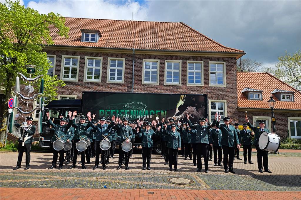 Der Spielmannszug Oeding beim Grenzlandwettstreit in Südlohn