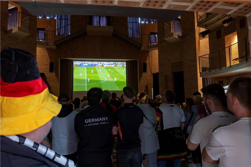 Beim Public Viewing in Selm hofften die Fußball-Fans auf einen Sieg der deutschen Mannschaft.