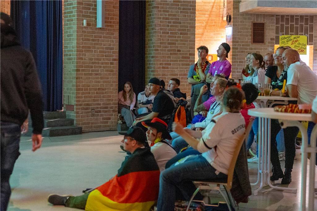Beim Public Viewing in Selm hofften die Fußball-Fans auf einen Sieg der deutschen Mannschaft.