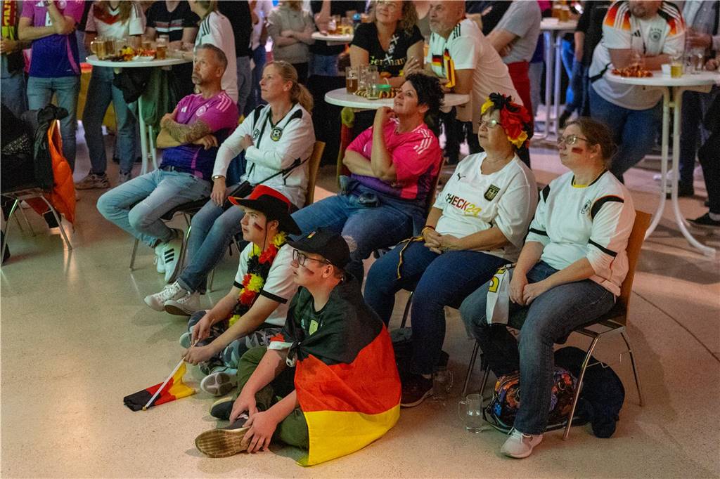 Beim Public Viewing in Selm hofften die Fußball-Fans auf einen Sieg der deutschen Mannschaft.