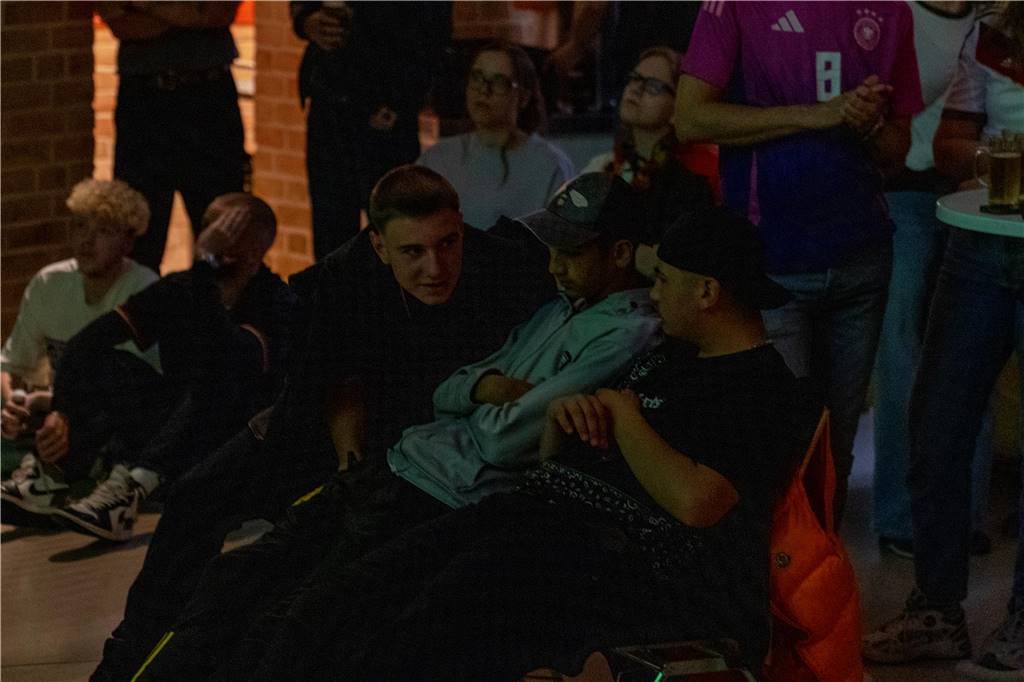 Beim Public Viewing in Selm hofften die Fußball-Fans auf einen Sieg der deutschen Mannschaft.