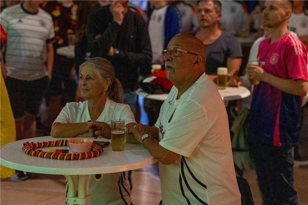 Beim Public Viewing in Selm hofften die Fußball-Fans auf einen Sieg der deutschen Mannschaft.