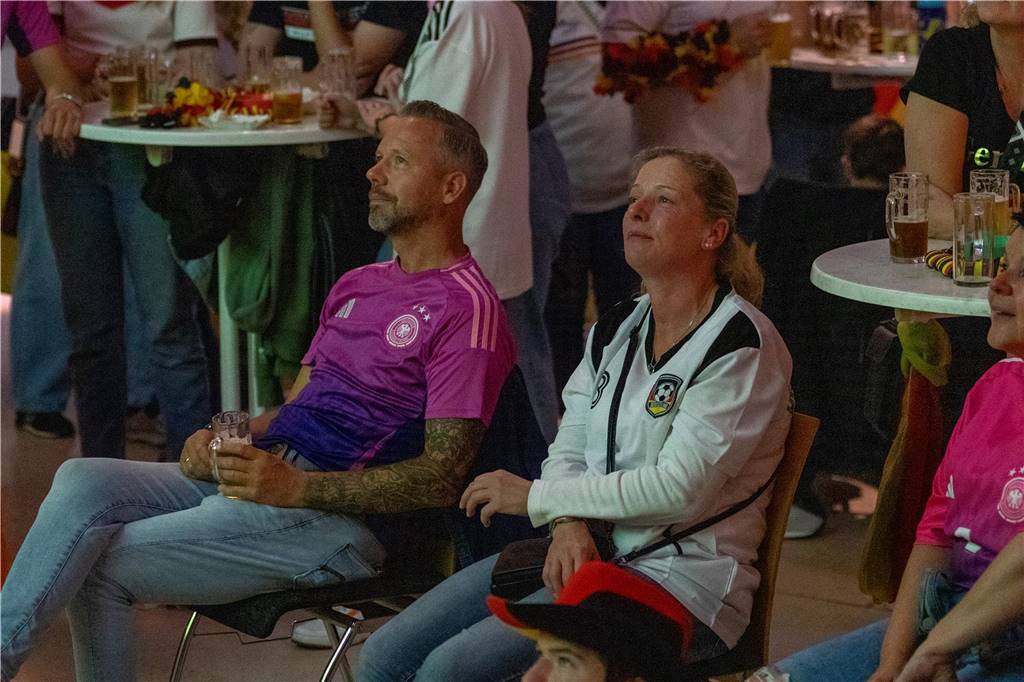 Beim Public Viewing in Selm hofften die Fußball-Fans auf einen Sieg der deutschen Mannschaft.