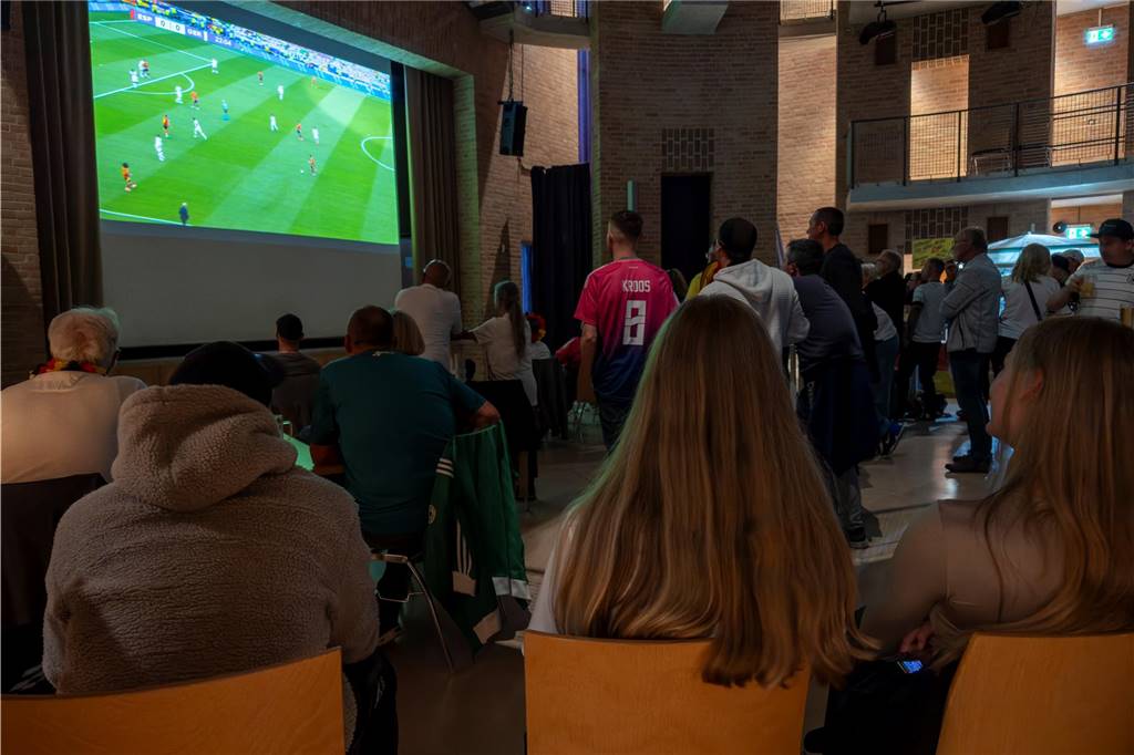 Beim Public Viewing in Selm hofften die Fußball-Fans auf einen Sieg der deutschen Mannschaft.