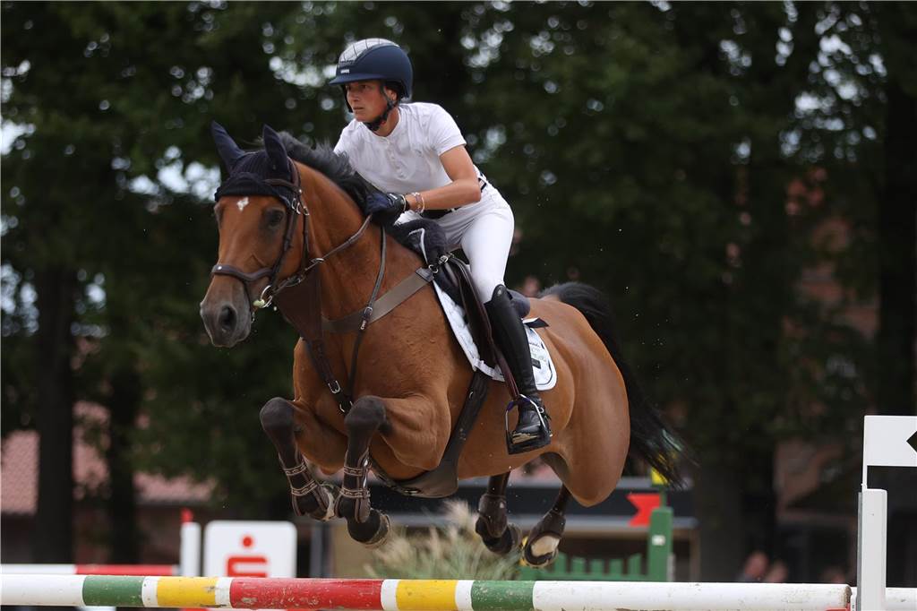 Beim S*-Springen am Freitag und M*-Springen am Samstag stellten auch viele Lokalmatadoren wie Silvia und Lutz Gripshöver, Stephan Schwert (alle RFV St. Georg Werne), Niklas Braun, Rainer Peter (beide ZRFV Lützow Selm-Bork-Olfen), Frieda Heinrich und Marie Ligges (beide RFV von Nagel Herbern) ihr Können unter Beweis.