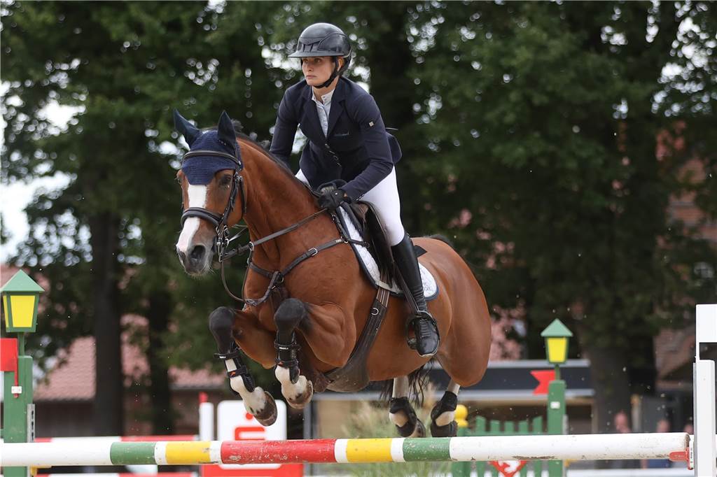 Beim S*-Springen am Freitag und M*-Springen am Samstag stellten auch viele Lokalmatadoren wie Silvia und Lutz Gripshöver, Stephan Schwert (alle RFV St. Georg Werne), Niklas Braun, Rainer Peter (beide ZRFV Lützow Selm-Bork-Olfen), Frieda Heinrich und Marie Ligges (beide RFV von Nagel Herbern) ihr Können unter Beweis.