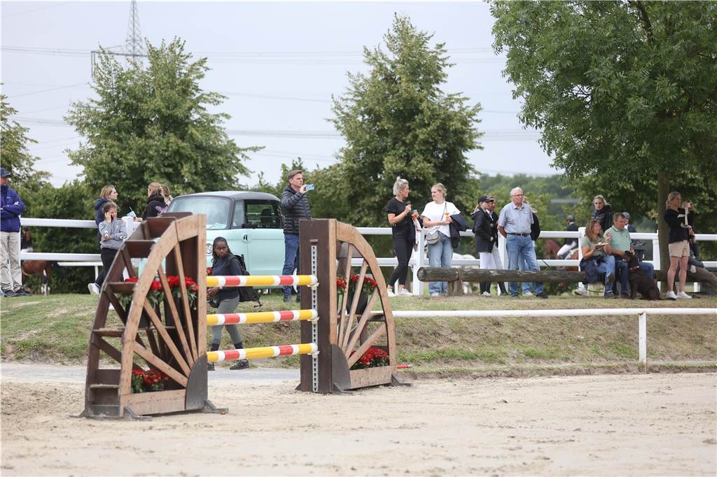 Beim S*-Springen am Freitag und M*-Springen am Samstag stellten auch viele Lokalmatadoren wie Silvia und Lutz Gripshöver, Stephan Schwert (alle RFV St. Georg Werne), Niklas Braun, Rainer Peter (beide ZRFV Lützow Selm-Bork-Olfen), Frieda Heinrich und Marie Ligges (beide RFV von Nagel Herbern) ihr Können unter Beweis.